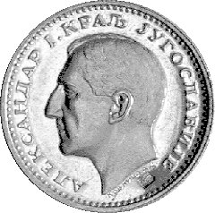 dukat 1931, Aw: Popiersie króla Aleksandra I, poniżej punca - kłos zboża, Rw: Orzeł dwugłowy, Fr. 5, złoto, 3,49 g.