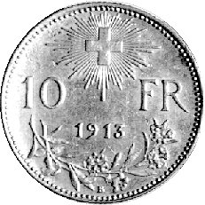 10 franków 1913, Berno, Fr. 504, złoto, 3,22 g.