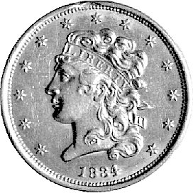 5 dolarów 1834, Filadelfia, Fr. 135, złoto, 8,33 g., rzadkie, ładny stan zachowania