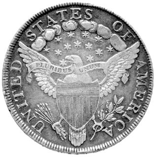 1 dolar 1799, Aw: Głowa, Rw: Orzeł z tarczą, w p