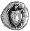 Egina, stater z okresu archaicznego 510-490 pne, Aw: Żółw widziany z góry, Rw: Wklęsły kwadrat z p..