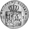 10 groszy 1831, Warszawa, Plage 279, łapy orła zgięte, nad nominałem wydrapany krzyż