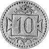 10 fenigów 1920, Gdańsk, mała cyfra 10