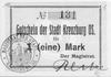 Kluczbork (Kreuzburg)- 1 marka (1914) emitowana przez Magistrat, Keller 189.b