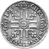 1/2 ecu 1691, Lyon, Aw: Popiersie, Rw: Poczwórny monogram w kształcie krzyża, Gadoury 184