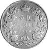 50 centów 1870, Aw: Głowa królowej Wiktorii, Rw: Nominał i data w wieńcu, rzadkie