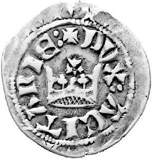 Edward III 1337- 1360, blanc, Aw: Długi krzyż i napis w otoku: ED REX ANGLIE, Rw: Korona i napis w otoku: DVX ACITANIE, Poey d' Avant 2888, 2.60 g.