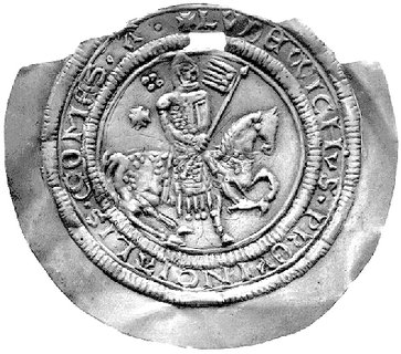 Gotha- landgrafowie Turyngii, brakteat 1190 r.; 