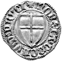 Konrad von Jungingen 1393- 1407, szeląg, Aw: Tar