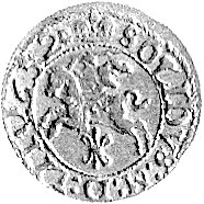 szeląg 1652, Wilno, ciekawa odmiana z ozdobnikiem po dacie w kształcie litery C.