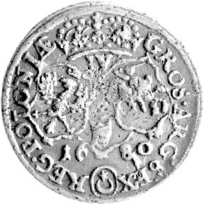 szóstak 1680, Kraków, Kurp. 1193 R2, Gum. 1997, omyłkowo IV zamiast VI.
