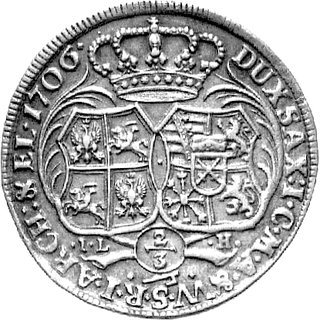 2/3 talara (gulden) 1706, Drezno, tak zwany Cose