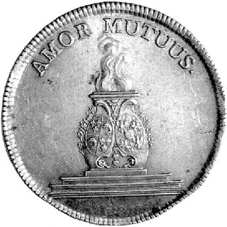 2/3 talara (gulden) 1747, Drezno, H-Cz. 2780 R, Merseb. 1835, moneta była wybita z okazji ślubu księżniczki Marii Józefy z Ludwikiem delfinem francuskim.