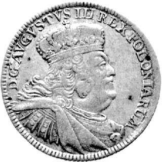 dwuzłotówka (8 groszy) 1756, Lipsk, Kam. 857 R5,