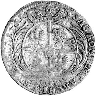 dwuzłotówka (8 groszy) 1761, Lipsk, Kam. 858 R7,