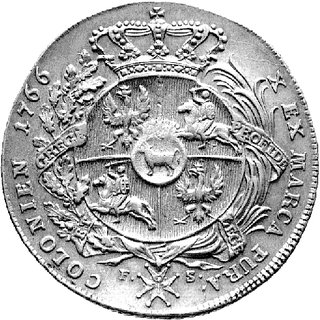 talar 1766. Warszawa, popiersie króla w zbroi, brak kropki po dacie, Plage 381, Dav. 1618, stara patyna.