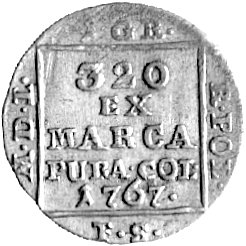 grosz srebrny 1767, Warszawa, Plage 218.