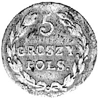 fałszerstwo z epoki 5 groszówki z datą 1823.