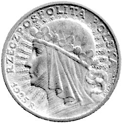 20 złotych 1925, Głowa Kobiety, drugi egzemplarz, brąz 4,55 g., cieńszy krążek, ładnie zachowana moneta.