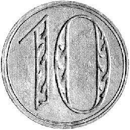 10 fenigów 1920, duża cyfra 10, ładnie zachowany egzemplarz, rzadkie.