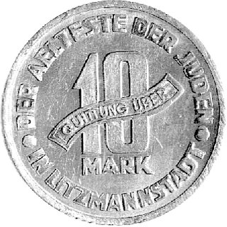 10 marek 1943, Łódź, aluminium, bardzo ładnie zachowany egzenplarz.