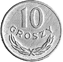 10 groszy 1978, Warszawa, moneta obiegowa ale wybita w brązie, nakład nieznany 2,37 g., nie notowane.