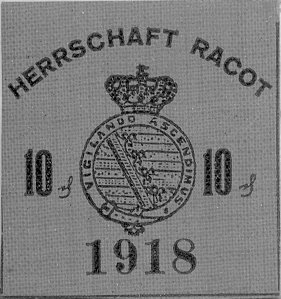 Racot- 10, 25 i 50 fenigów 1918 r., Schoenawa 4, 5, 6, razem 3 sztuki