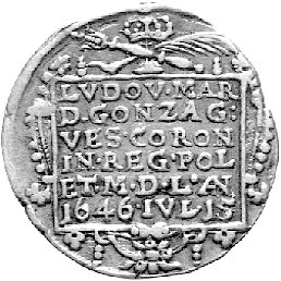 medalik wybity z okazji koronacji żony Władysław