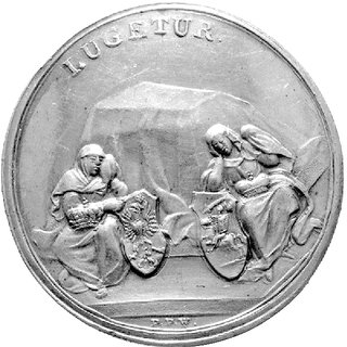 medal wybity z okazji śmierci Augusta II w 1733 