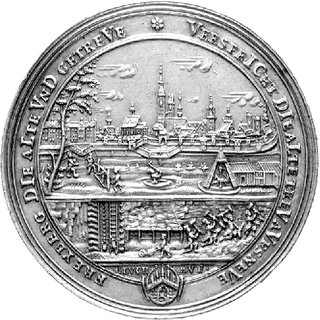 medal hołdowniczy miasta Freyberg z okazji wstąp