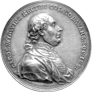 medal wybity dla upamiętnienia zasług Karola Wyr