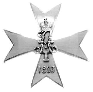 odznaka 6 libawskiego pułku piechoty, srebro złocone, punca, błękitna emalia, rzadka.