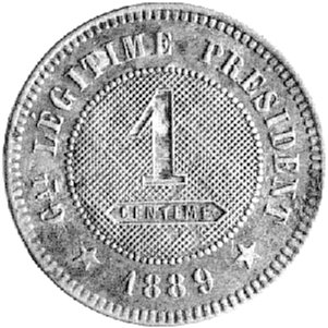 1 centim 1889, próba, K.M.-Pn 85 (50$).