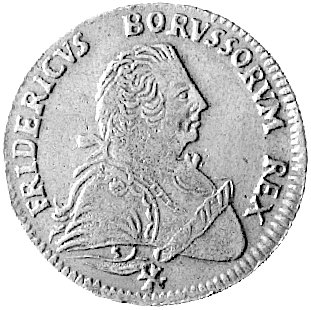 ort 1752, Królewiec, Aw: Popiersie, na ramieniu mała literka S, Rw: Orzeł, Schr. 947.