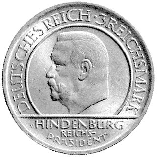 3 marki 1929, Berlin, Reichsferfassung, J. 340, 