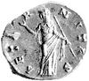 denar, Aw: Popiersie w diademie w prawo i napis: DIVA FAVSTINA, Rw: Stojąca Aeternitas lub Junona ..