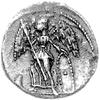 AE 3/4- emisja pamiątkowa z lat 330- 346, Aw: Popiersie personifikacji Konstantynopola w hełmie w ..