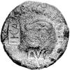 kontrasygnatury na zniszczonej monecie rzymskiej oraz AVG, dobrze czytelne napisy, piękna patyna
