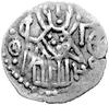 AR-kirmaneul koniec XIII w., naśladownictwo monet Trapezuntu Jana II, Aw: Stojący Jan II, Rw: Świę..