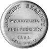 medal nagrodowy dla uczennic szkoły guwernantek, niesygnowany 1825 r., Aw: Napis poziomy w wieńcu:..
