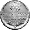 medal nagrodowy za hodowlę gołębi pocztowych 1925 r., Aw: Pod orłem napis poziomy: MINISTER SPRAW ..