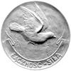 medal nagrodowy za hodowlę gołębi pocztowych 1925 r., Aw: Pod orłem napis poziomy: MINISTER SPRAW ..