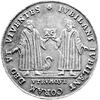 medal na 200-lecie Wyznania Augsburskiego 1730 r., sygn. S.D. (Siegmund Dockler ?), Aw: Dwaj stoją..