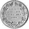 medal z okazji 150-lecia kościoła w Jeleniej Górze 1859 r., Aw: Widok kościoła i napis w otoku: GN..