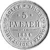 5 rubli 1854, Petersburg, Uzdenikow 0236, Fr. 138, złoto 6.49 g.
