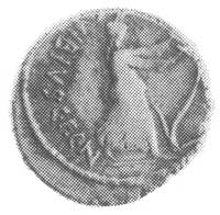 denar, Aw: Głowa Bakchusa w prawo i napis PANSA, Rw: Ceres w prawo i napis C VIBIVS C F C N, B.M.C..