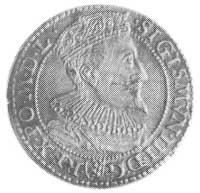 szóstak 1596, Malbork, Aw: Popiersie i napis, Rw: Tarcze herbowe i napis, Kop. V.l.-R-, H-Cz. 972