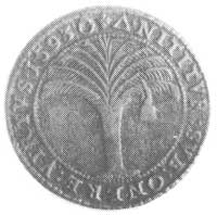 liczman, Mikołaj Firlej 1593, Malbork, Aw: Herb Lewart i napis, Rw: Palma i napis, H-Cz. 3886, R5,..