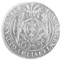 ort 1657, Gdańsk, Aw: j.w., Rw: Herb Gdańska i napis, Kop. 215.II.7 -R-, H-Cz. 9799