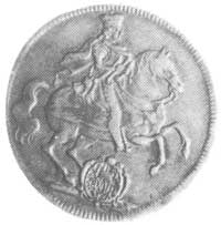 1/4 talara wikariackiego 1711, Drezno, Aw: Król na koniu, Rw: Insygnia koronacyjne na stole, Merse..
